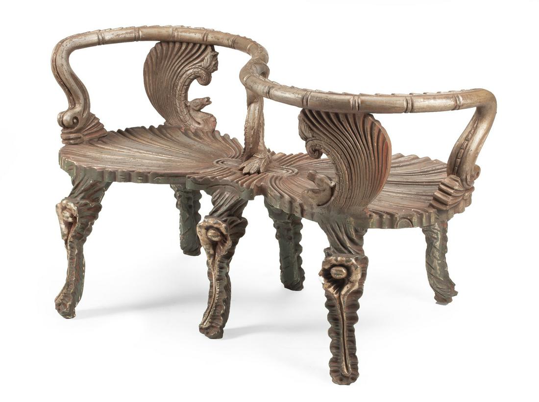 Italian Parcel Gilt and Painted Tete-a-Tete (1 of 3)