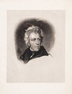 After Thomas Sully (American, 1783-1872): After Thomas Sully (American, 1783-1872) , "Andrew Jackson", 1852, engraving, "The Philadelphia Print Shop, LTD" label with artist and date on backing, 22 1/2 in. x 17 1/2 in., unframed. Condition: Ov