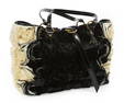 Valentino Garavani Black and White Silk Handbag