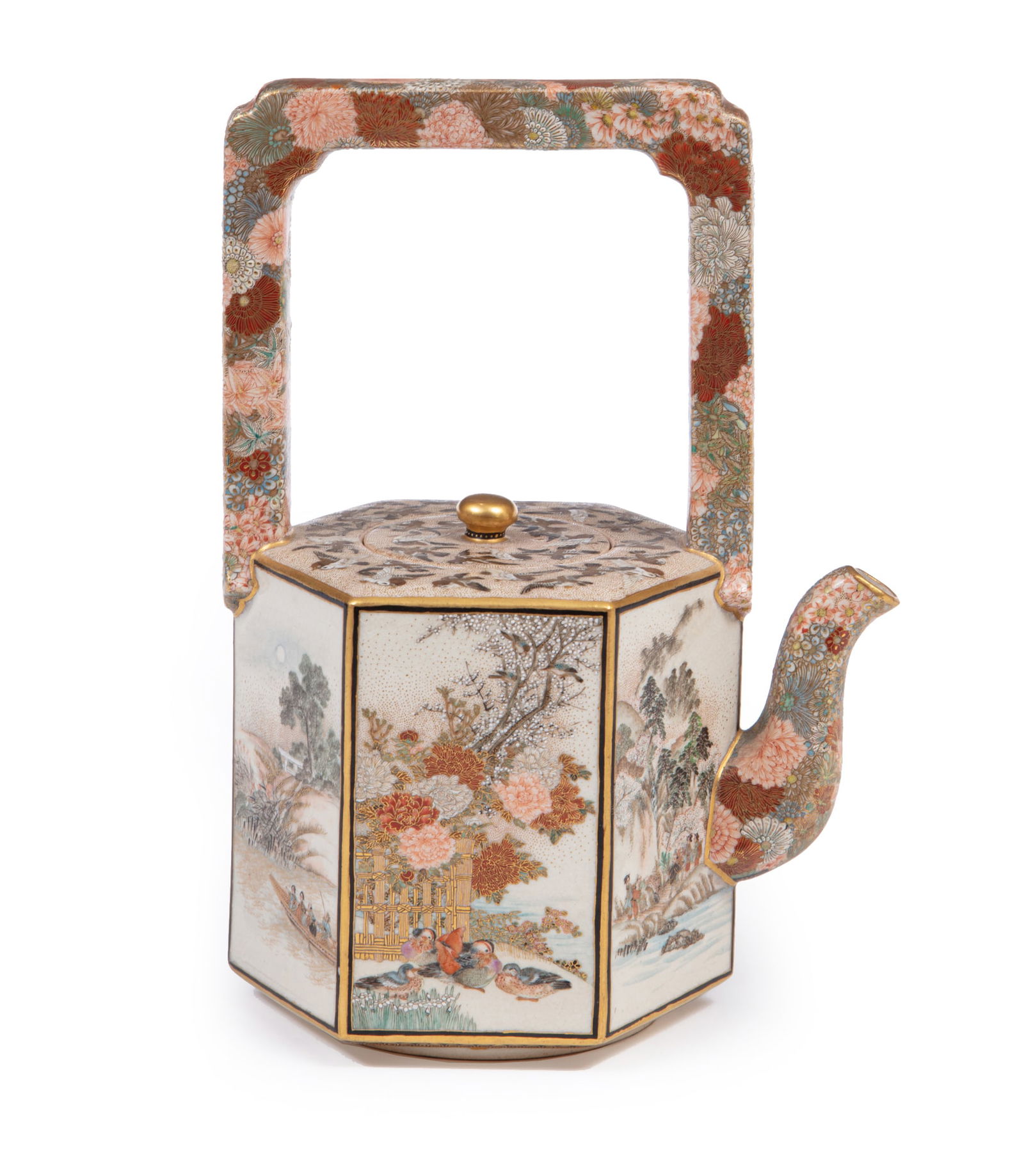 Japanese Satsuma Pottery Teapot (1 of 16)