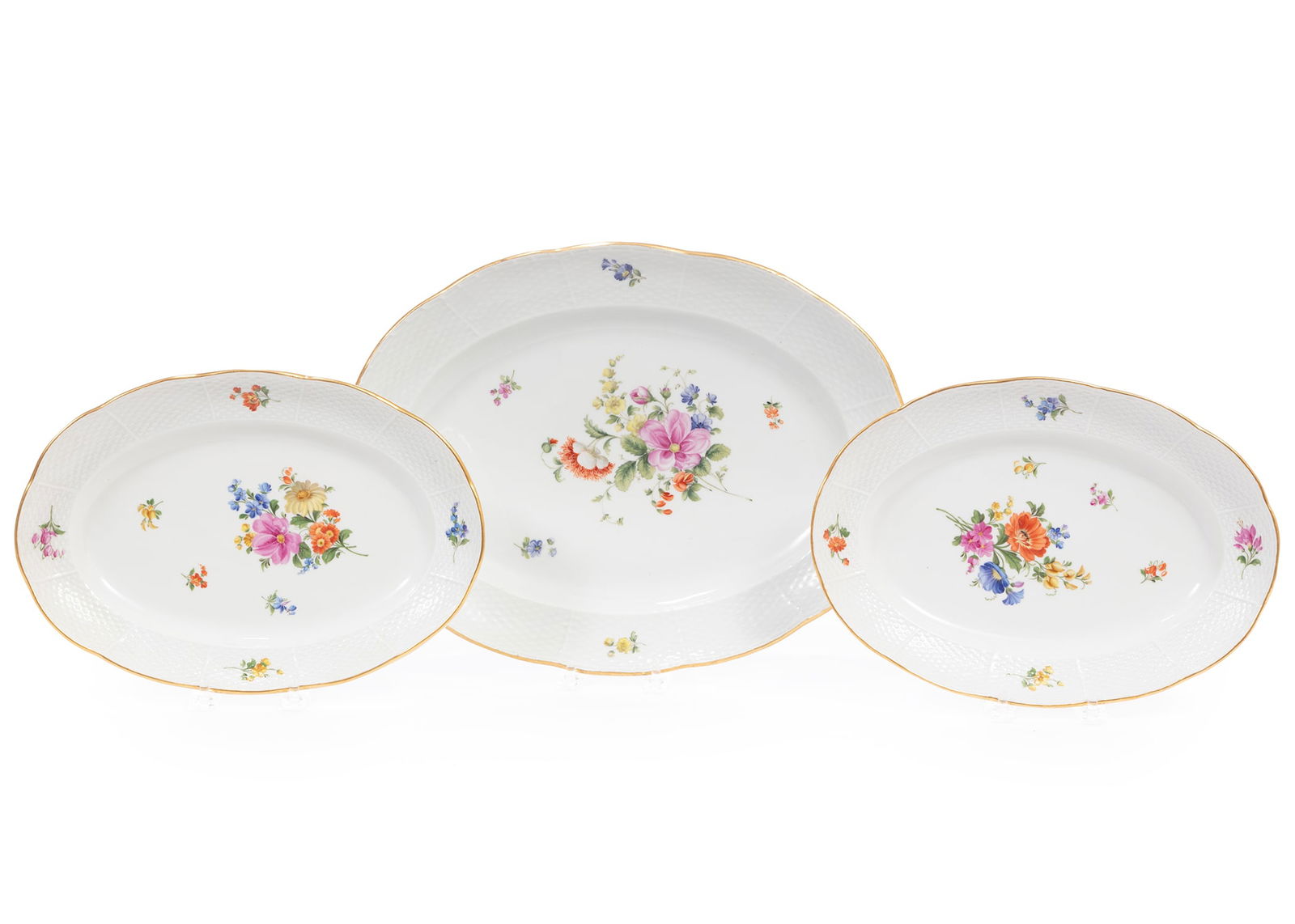Meissen Floral Porcelain Platters (1 of 2)