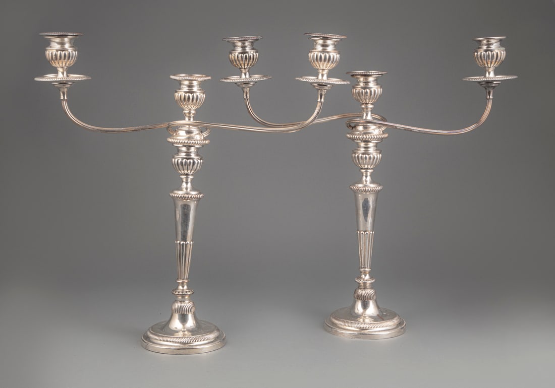 A. Goodman & Co. Sheffield Plate Candelabra (1 of 3)