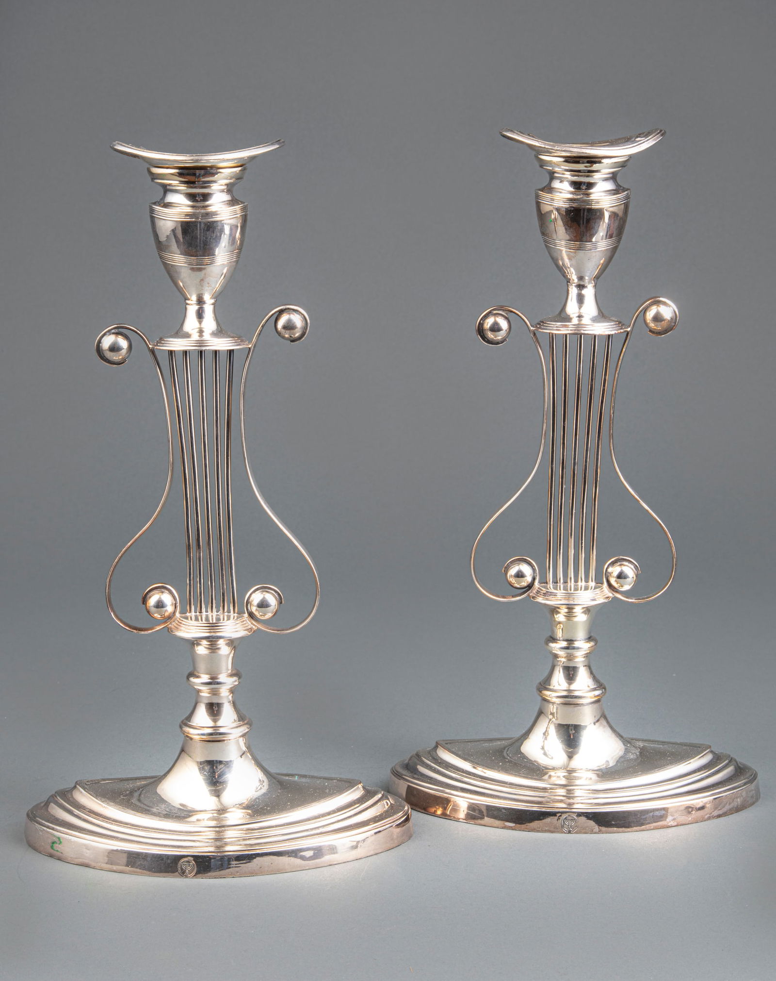 Pair Ellis Barker Silverplate Candlesticks (1 of 3)