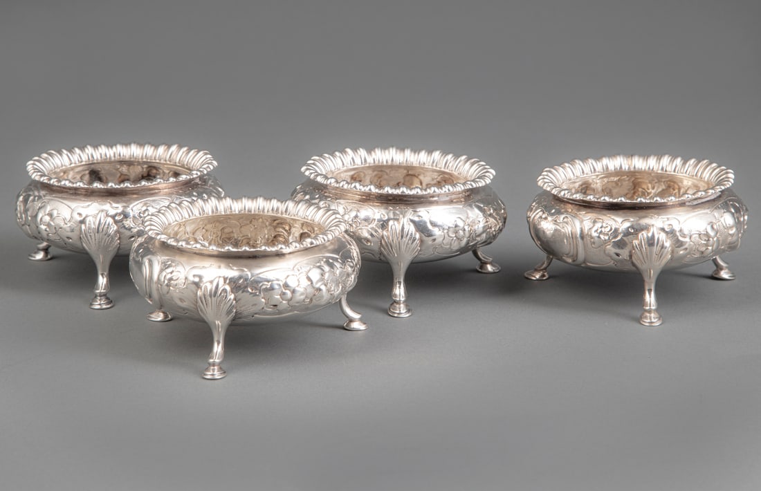 Four Victorian Sterling Silver Master Salts (1 of 3)