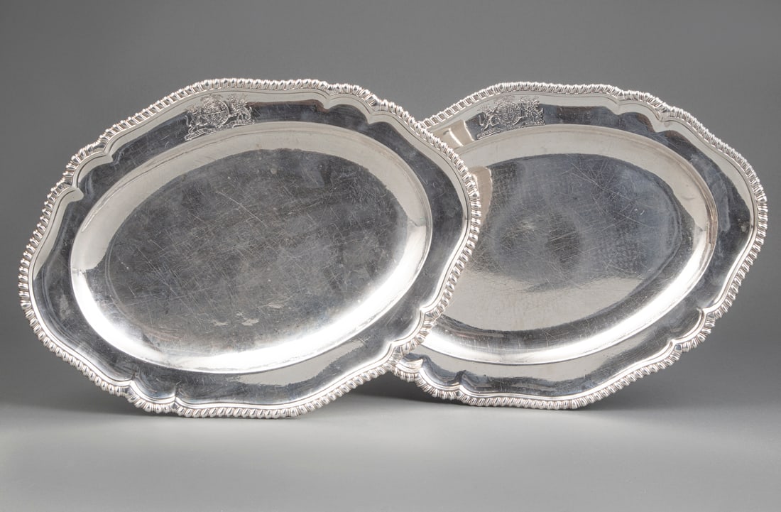 Pair of George III Sterling Silver Meat Dishes (1 of 3)