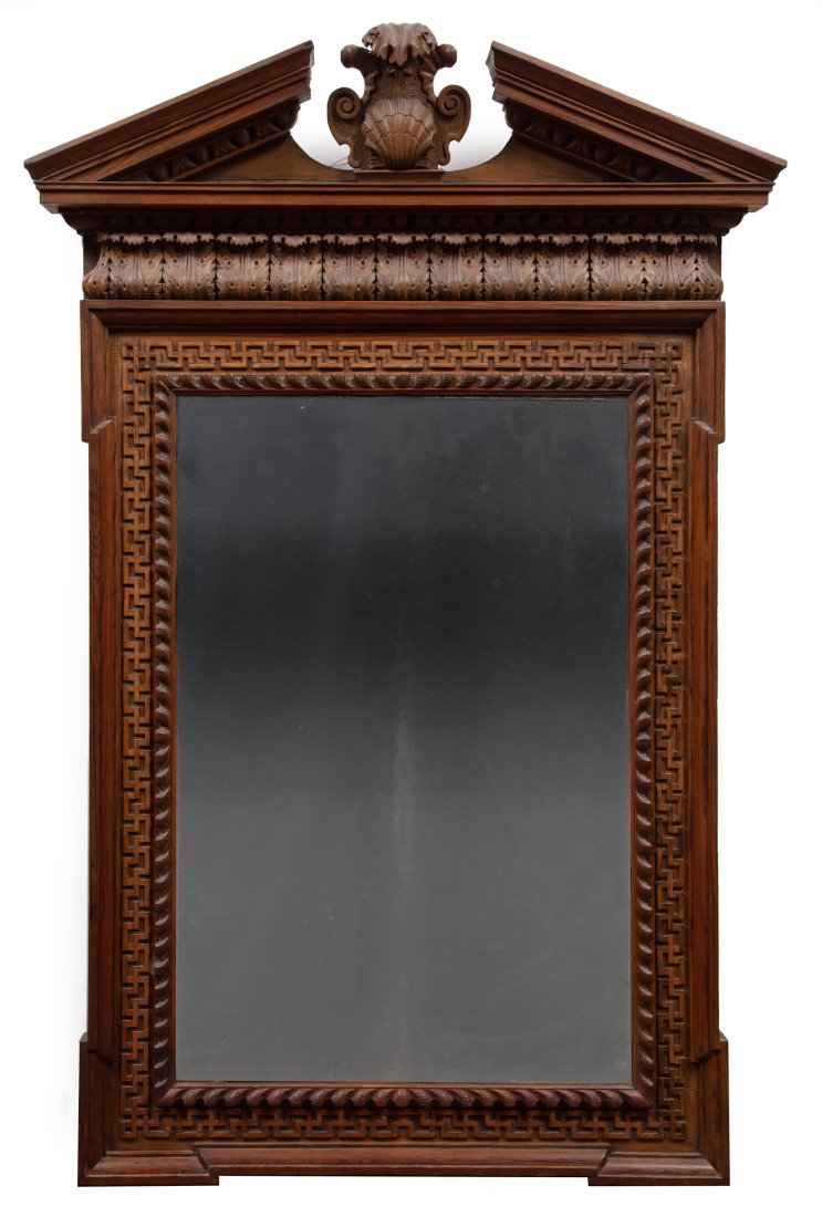 Neoclassical-Style Carved Mahogany Mirror (1 of 1)