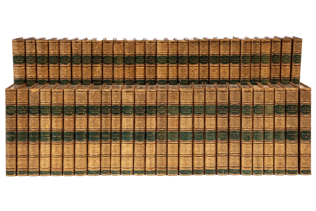 Set of the Aldine Poets, 1830-1850, 53 volumes (1 of 8)