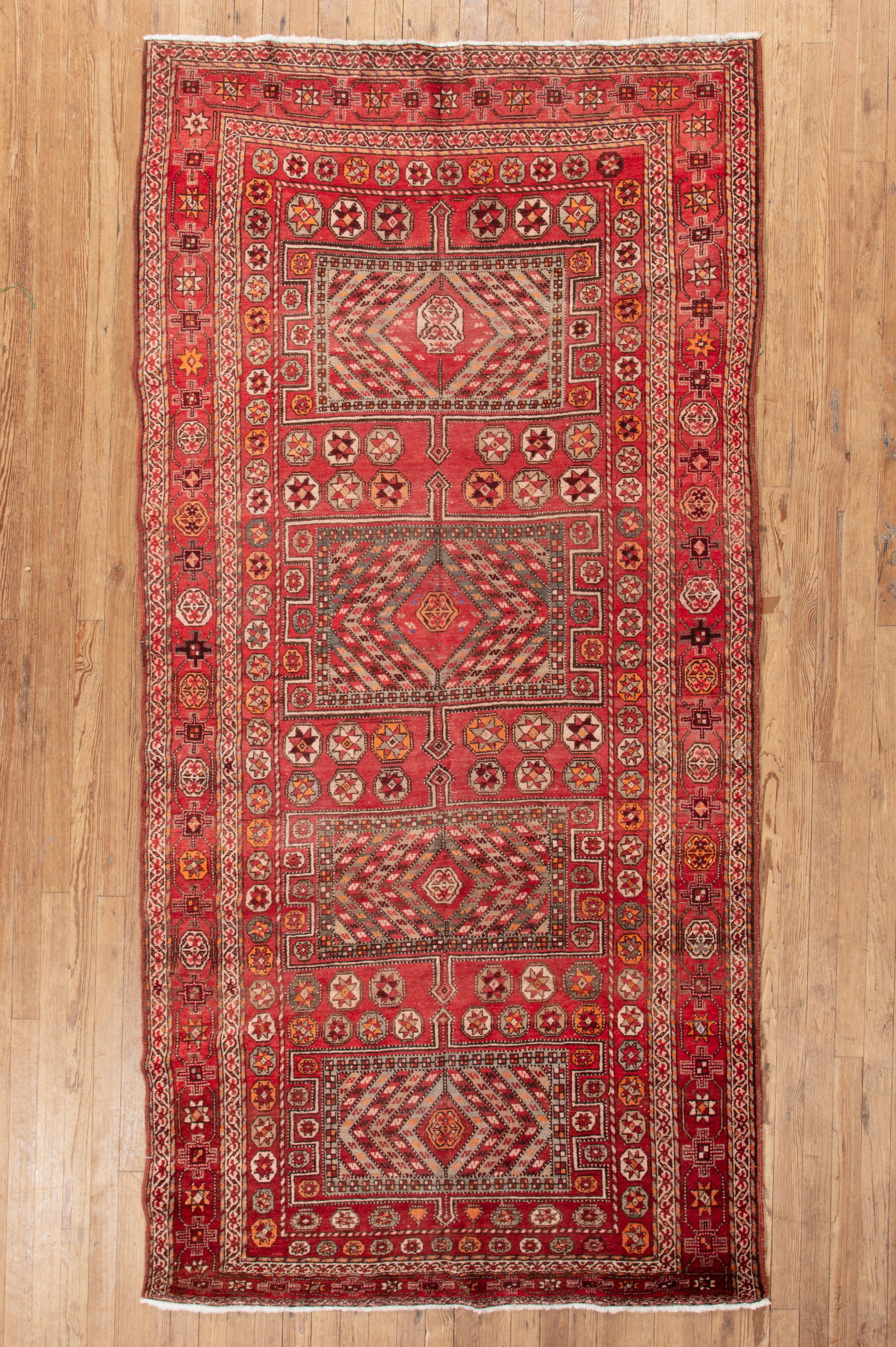 Kars Kazak Carpet: Kars Kazak Carpet , Central Turkey, mid-20th c., 6 ft. x 12 ft.