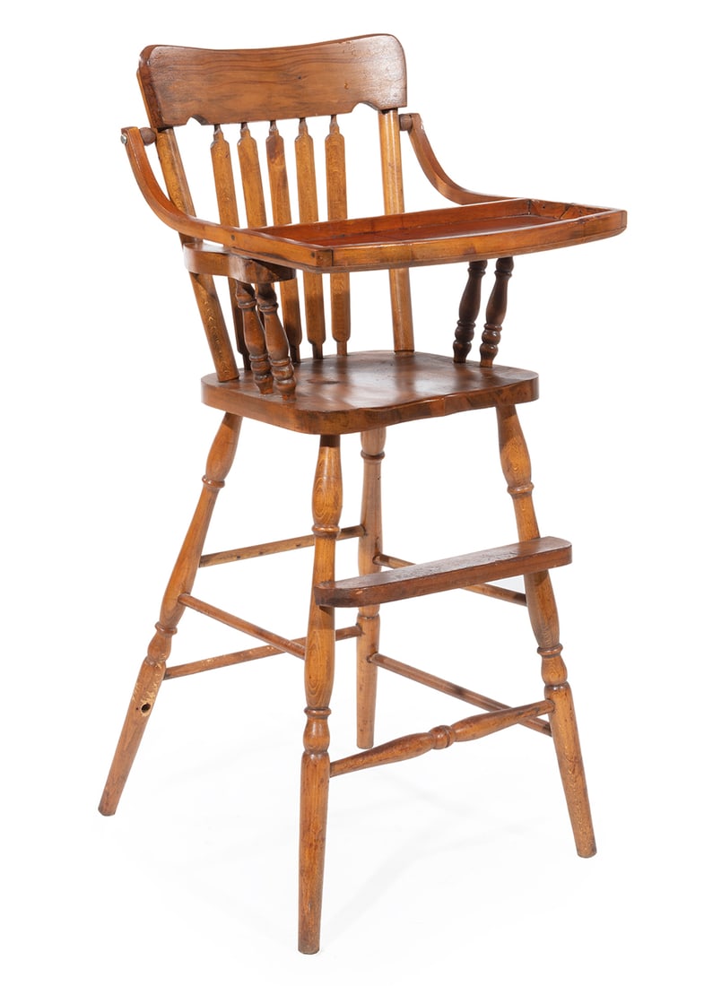 Oak Child's Highchair (1 of 4)