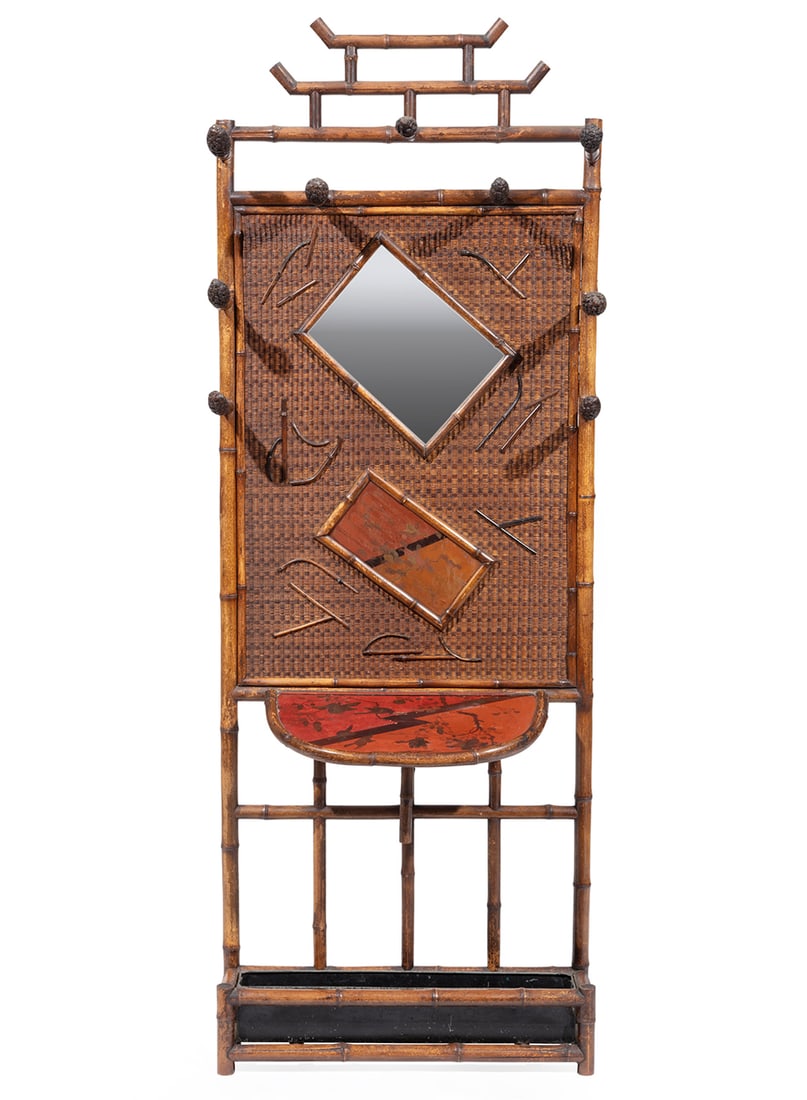 French Aesthetic Movement Bamboo Hallstand (1 of 4)