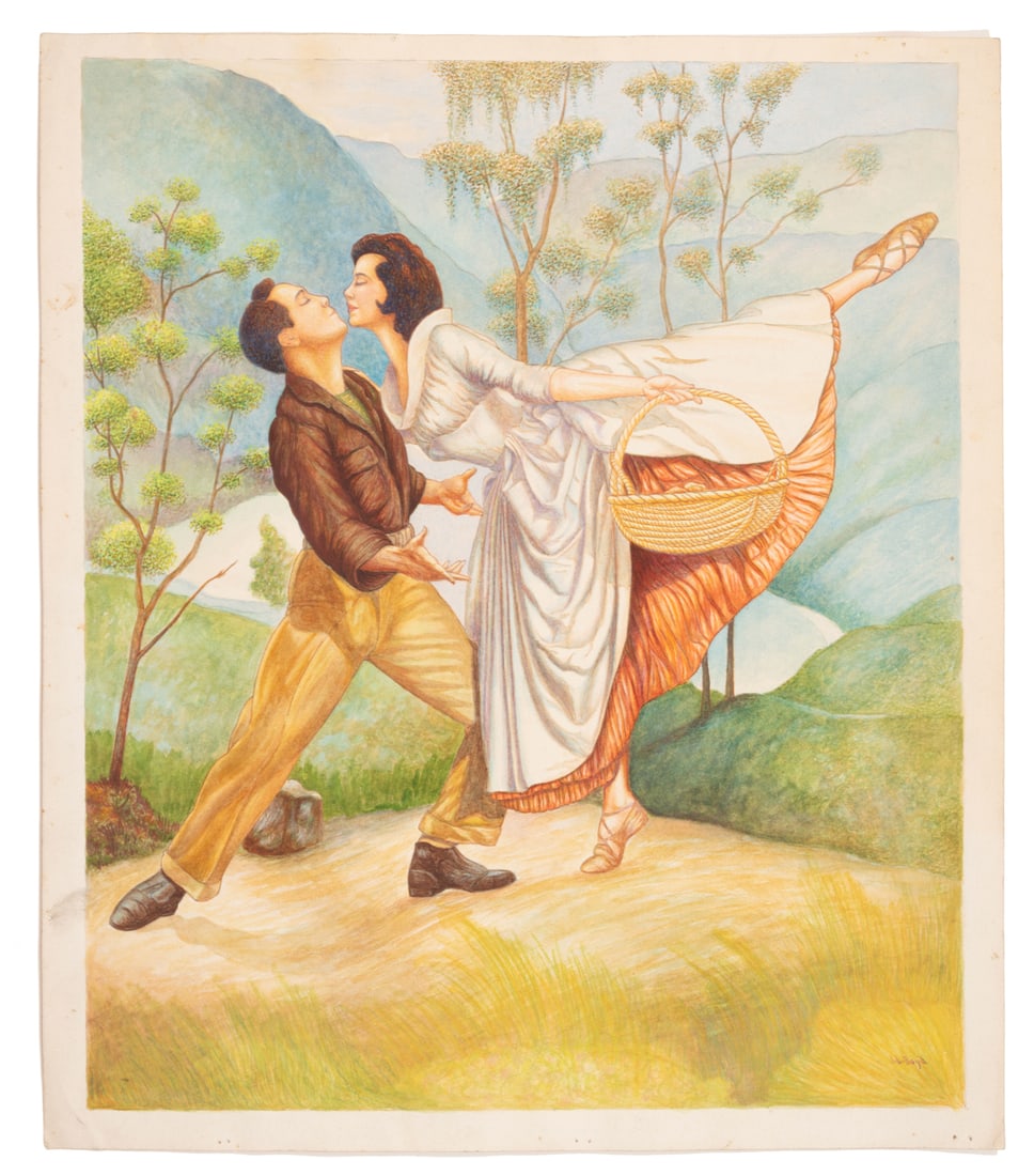Joseph L. Boyd (American/Louisiana, 20th c.): Joseph L. Boyd (American/Louisiana, 20th c.), "Neptune's Warrior", "Scene From Brigadoon", "Circus Clown", "Santa Claus" and others, 3 inks on paper, 5 mixed medias on paper, 2 watercolors on paper an