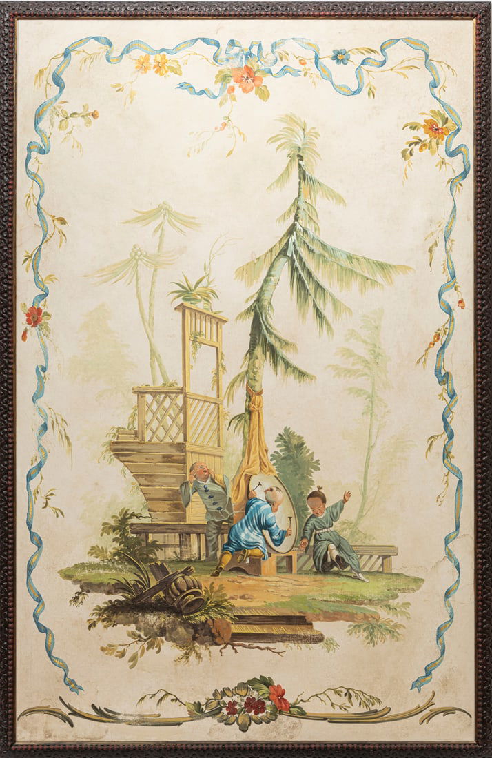 Pair of Chinoiserie Decorative Paintings (1 of 4)