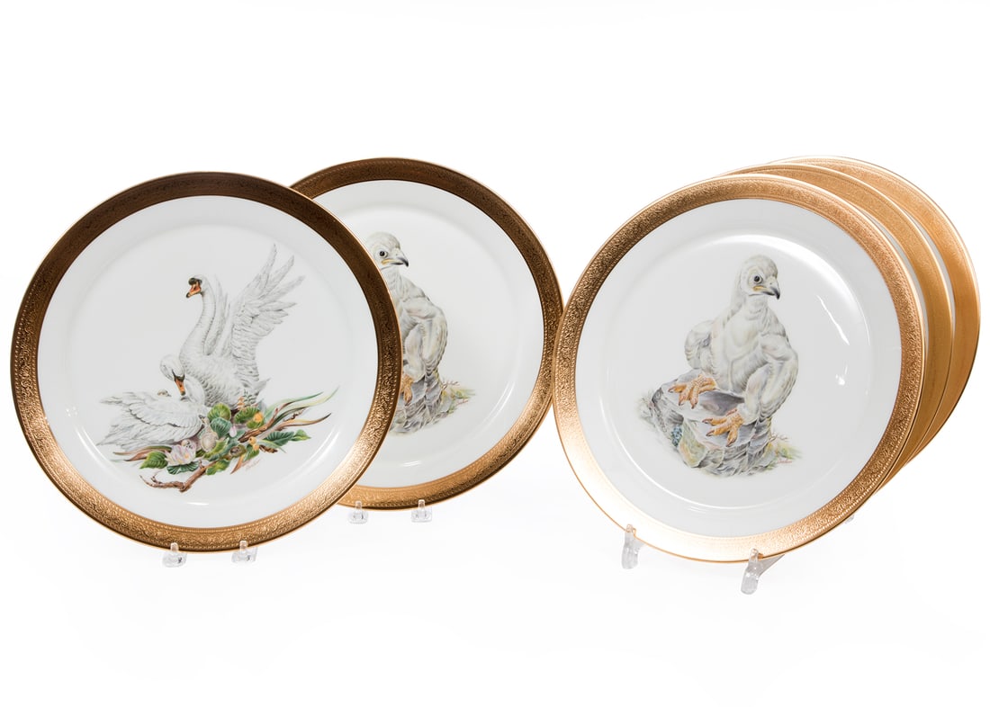 Group of Five Boehm Porcelain Bird Plates (1 of 5)