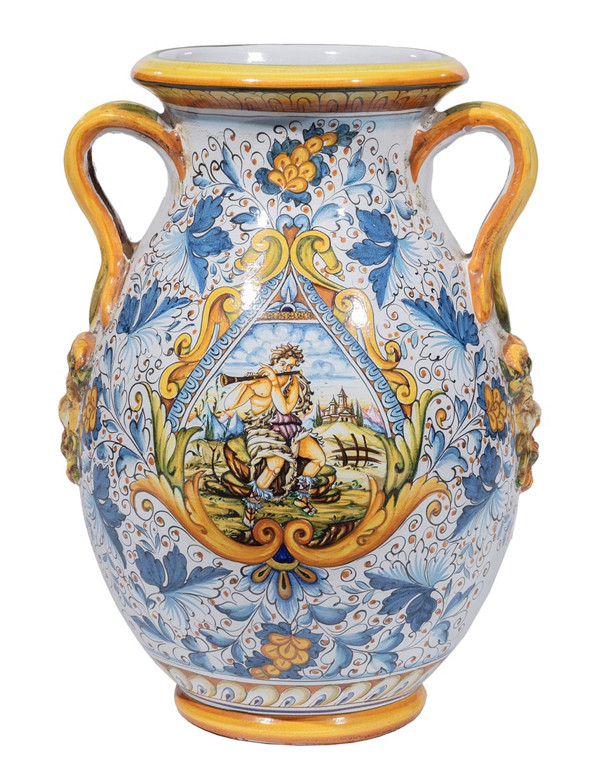 Monumental Italian Majolica Urn (1 of 3)