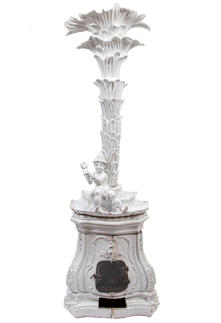 Mid-Century Italian Glazed Terracotta Stove (1 of 4)