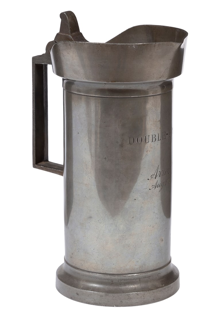 Antique French Pewter Flagon (1 of 3)