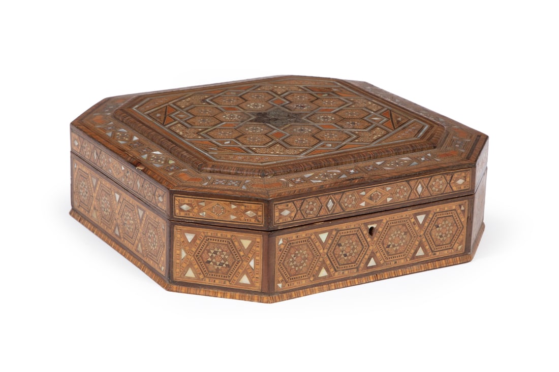 Moroccan Mother-of-Pearl Inlaid Wood Box (1 of 3)