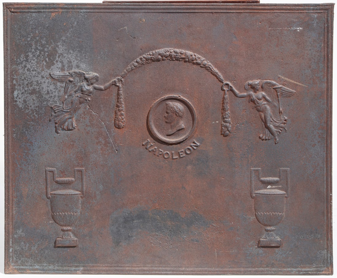 French Cast Iron Napoleonic Fireback (1 of 2)