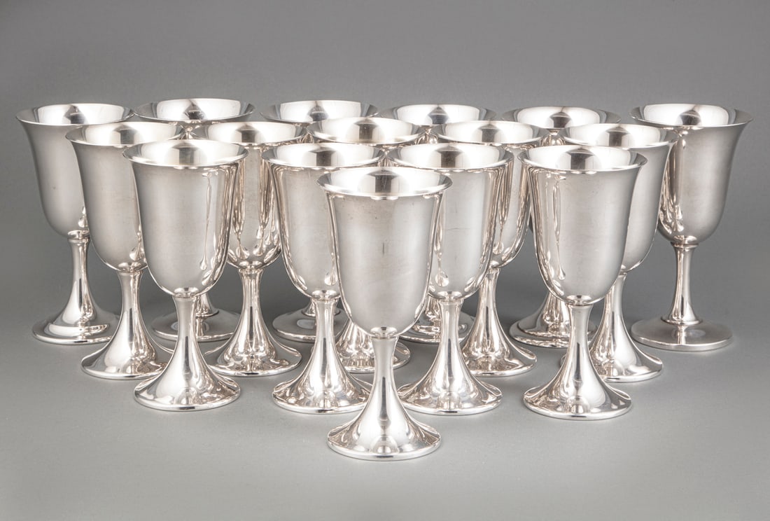 Associated  American Sterling Silver Water Goblets (1 of 3)