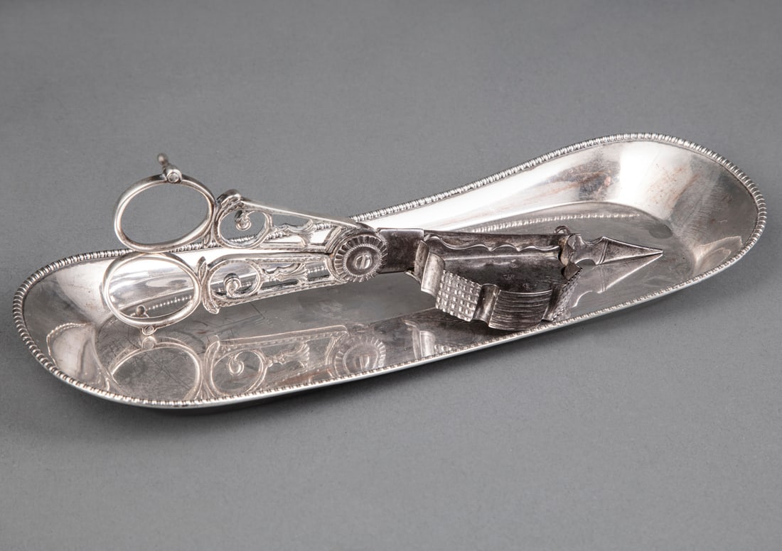 Fused Silverplate Scissors-Form Candle Snuffer (1 of 2)