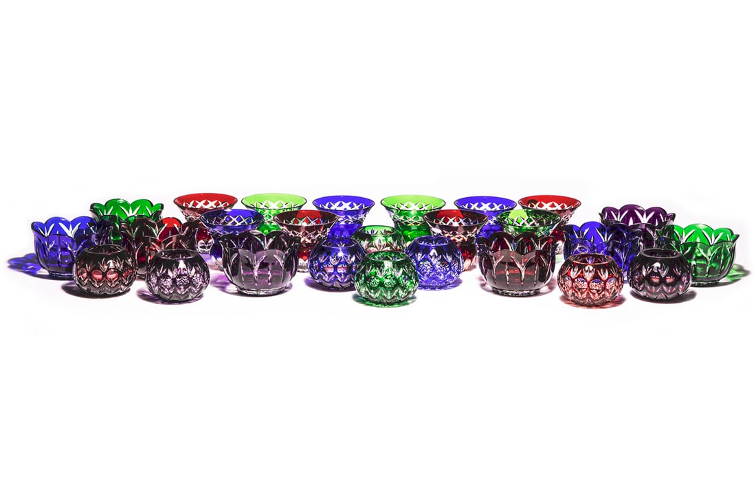 Group of Hungarian Cut-to-Clear Glass Bowls (1 of 2)