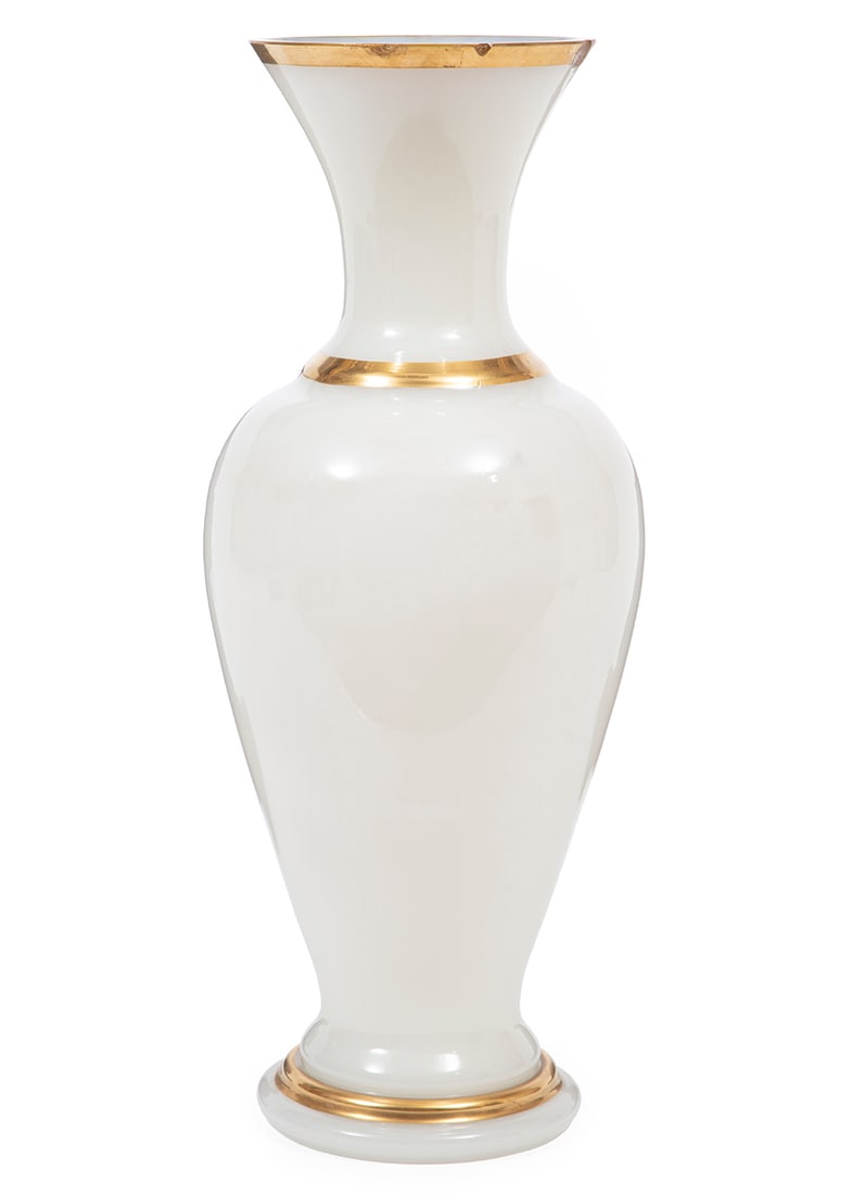 French Opaline Gilt Glass Vase (1 of 1)