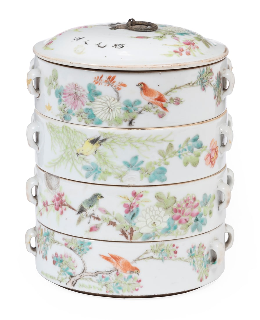 Chinese Famille Rose Porcelain Stacking Box (1 of 3)