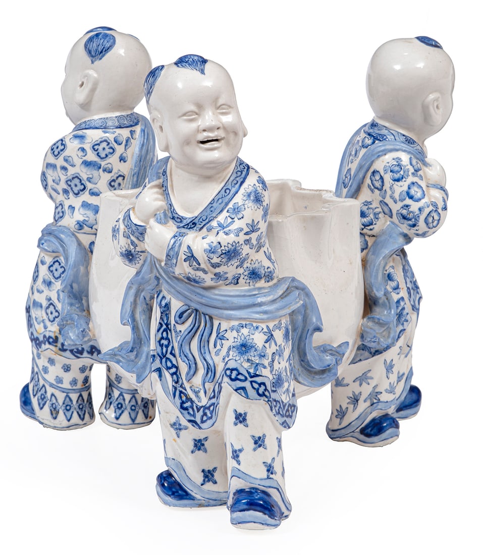 Japanese Blue and White Hirado Porcelain Censer (1 of 3)