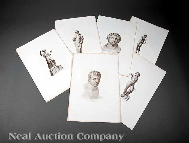 Group of 50 Engravings of Sculpture: A Group of 50 Antique Engravings of Sculpture, including 40 engravings from Ancient Sculpture..., Society of Dilettanti, London, 1809; Francesco Piranesi (Italian, 1756-1810), and 14 engravings from D
