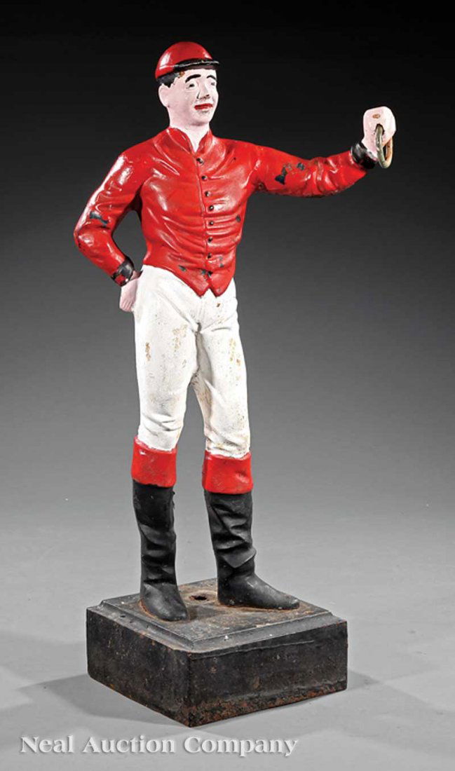 812 Cast Iron Jockey Hitching Post White Oak Foundry