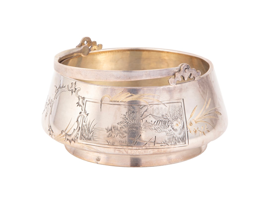 Imperial Russian .875 Silver Sugar Basket (1 of 4)