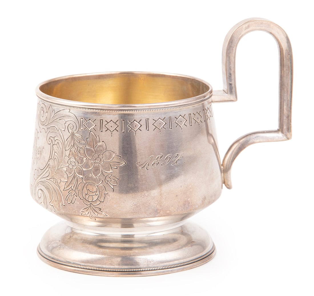 Imperial Russian .875 Silver Tea Glass Holder (1 of 3)