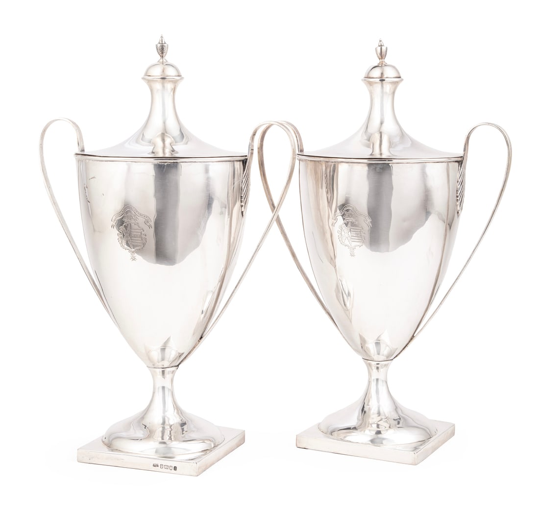 Hester Bateman Sterling Silver Cups and Covers (1 of 4)