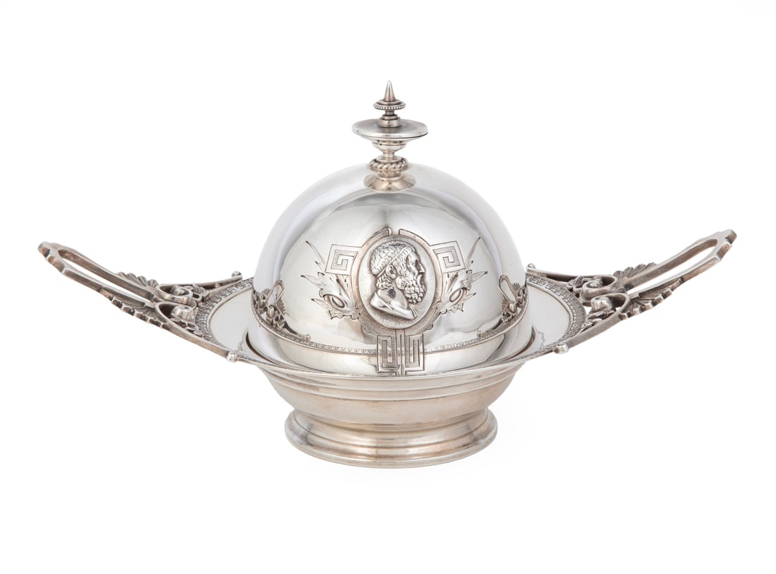 Wood & Hughes Coin Silver Covered Butter Dish (1 of 4)