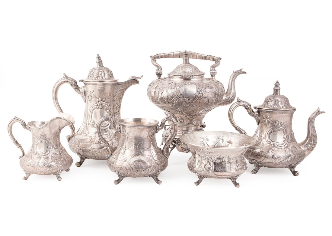 Gerardus Boyce Coin Silver Tea & Coffee Service (1 of 4)
