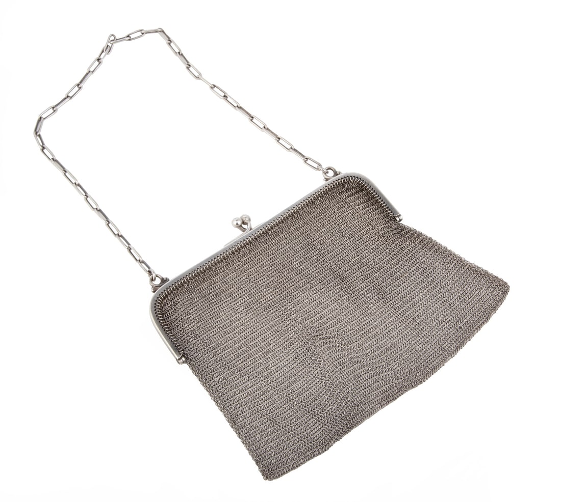 American Sterling Silver Mesh Evening Bag (1 of 2)