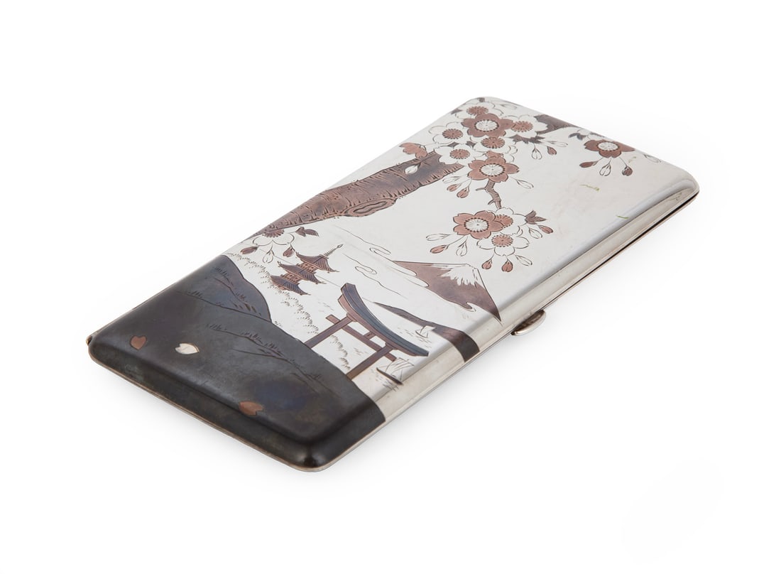Japanese .950 Silver, Mixed Metal Cigarette Case (1 of 3)
