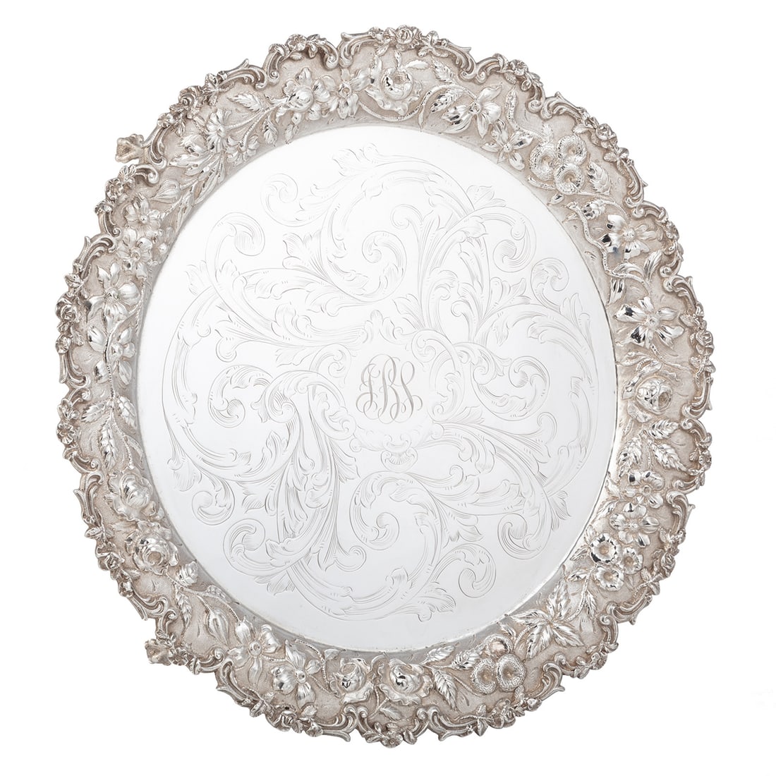 Kirk Sterling Silver Repousse Salver (1 of 3)