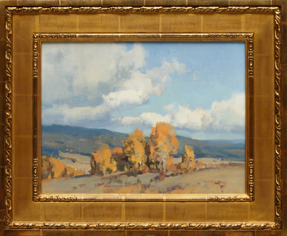 Scott L. Christensen (American, b. 1962): Scott L. Christensen (American, b. 1962), "Rolling Hills", oil on canvas board, signed lower center and en verso, 12 in. x 16 in., framed, overall 17 7/8 in. x 21 7/8 in. x 1 3/8 in.