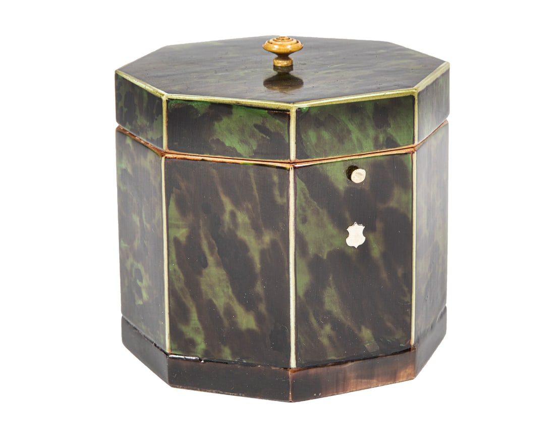 George III Tortoiseshell Tea Caddy (1 of 3)