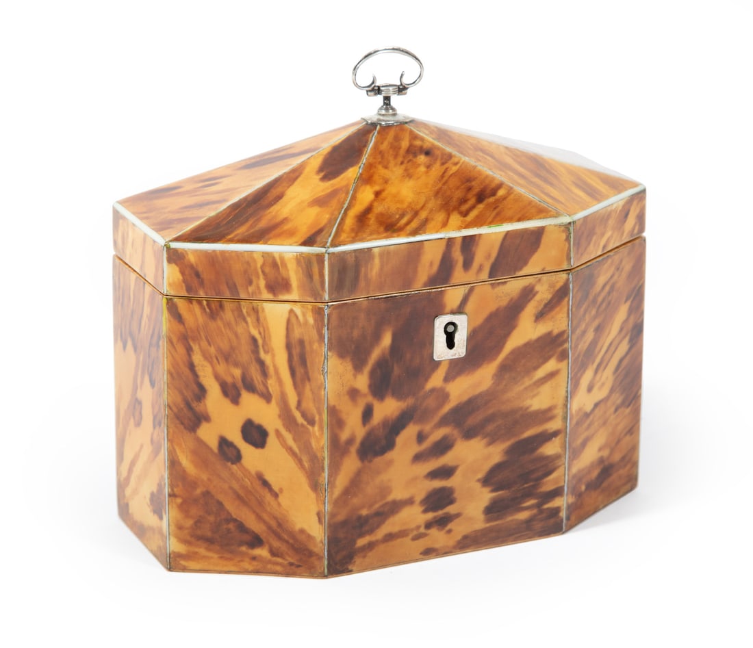 George III Tortoiseshell Tea Caddy (1 of 13)