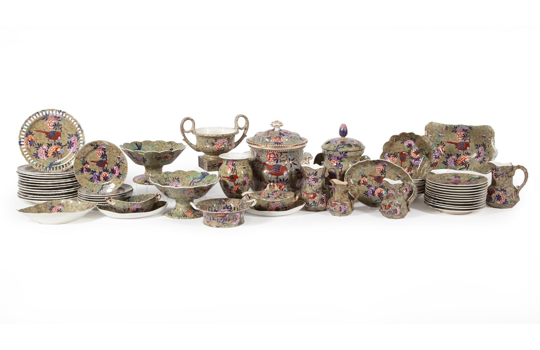 Spode Porcelain "Tumbledown Dick" Dessert Service (1 of 5)