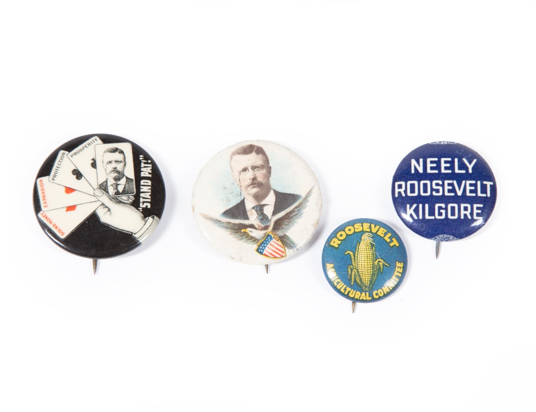 Theodore and Franklin Roosevelt Political Buttons (1 of 2)