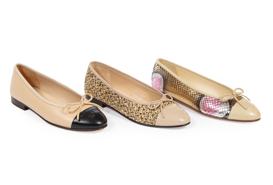 Three Pairs of Chanel Ballet Flat Shoes (1 of 6)