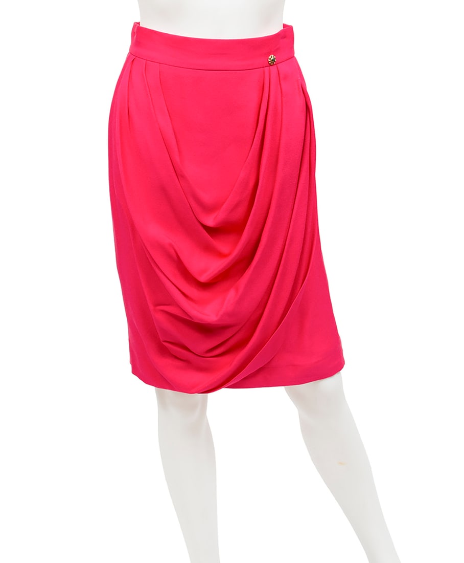 Chanel 2012 Runway Pre-Fall Pink Silk Skirt (1 of 4)