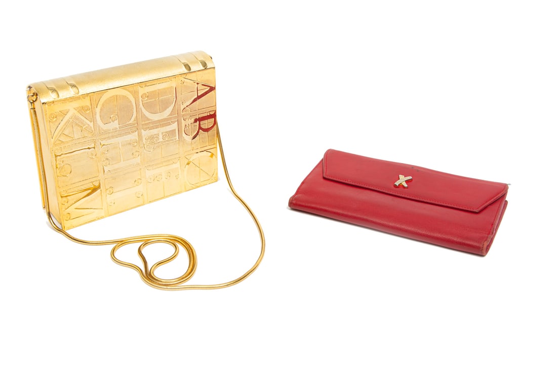 Paloma Picasso Metallic Gold Book Clutch (1 of 7)