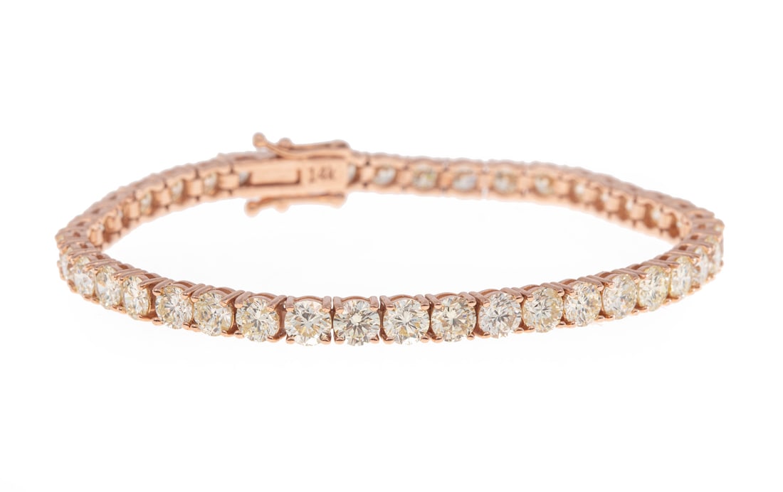 14 kt. Rose Gold and Diamond Tennis Bracelet (1 of 3)