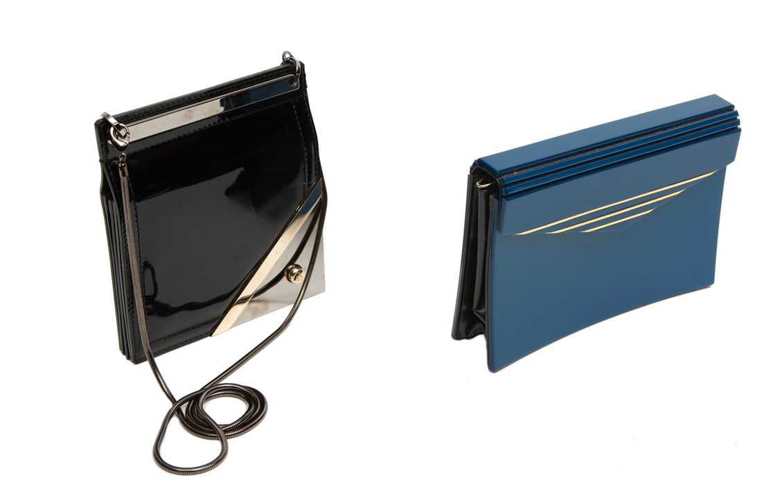 Lanvin Paris Patent Leather Purse/Wallet on Chain (1 of 6)