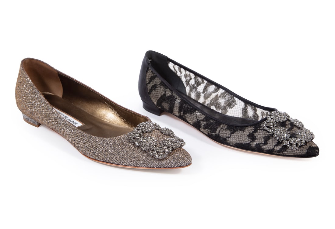 Two Pairs of Manolo Blahnik Hangisiflat Shoes (1 of 5)