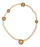 David Webb Gold and Enamel Coin Necklace